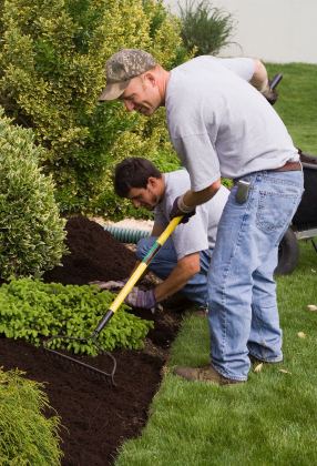 Spring cleanup in Smith Village, OK by Apple Valley Eco Landscapes.